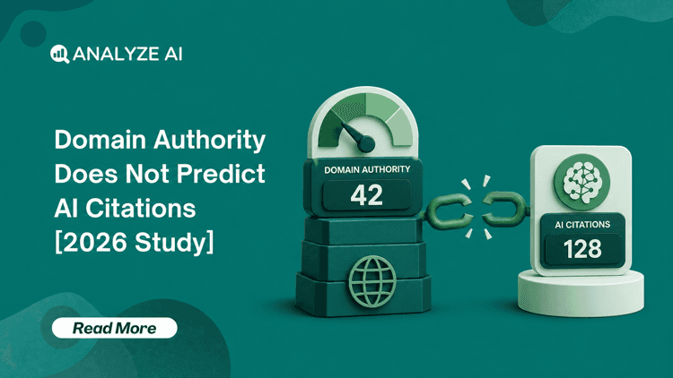 Featured image for Domain Authority Does Not Predict AI Citations [2026 Study]
