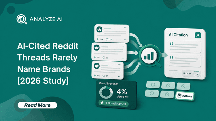 Featured image for AI-Cited Reddit Threads Rarely Name Brands [2026 Study]