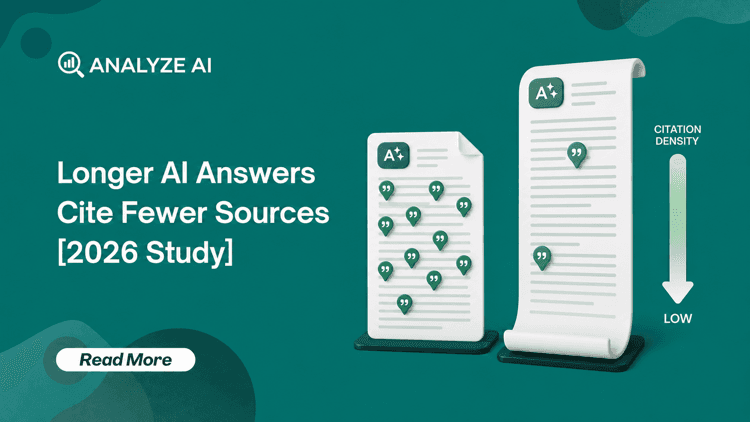 Featured image for Longer AI Answers Cite Fewer Sources [2026 Study]